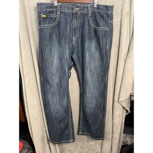 Vtg Southpole 8180 Baggy Jeans Mens 32 Blue Cotton Straight Leg Zip Fly 5-Pocket